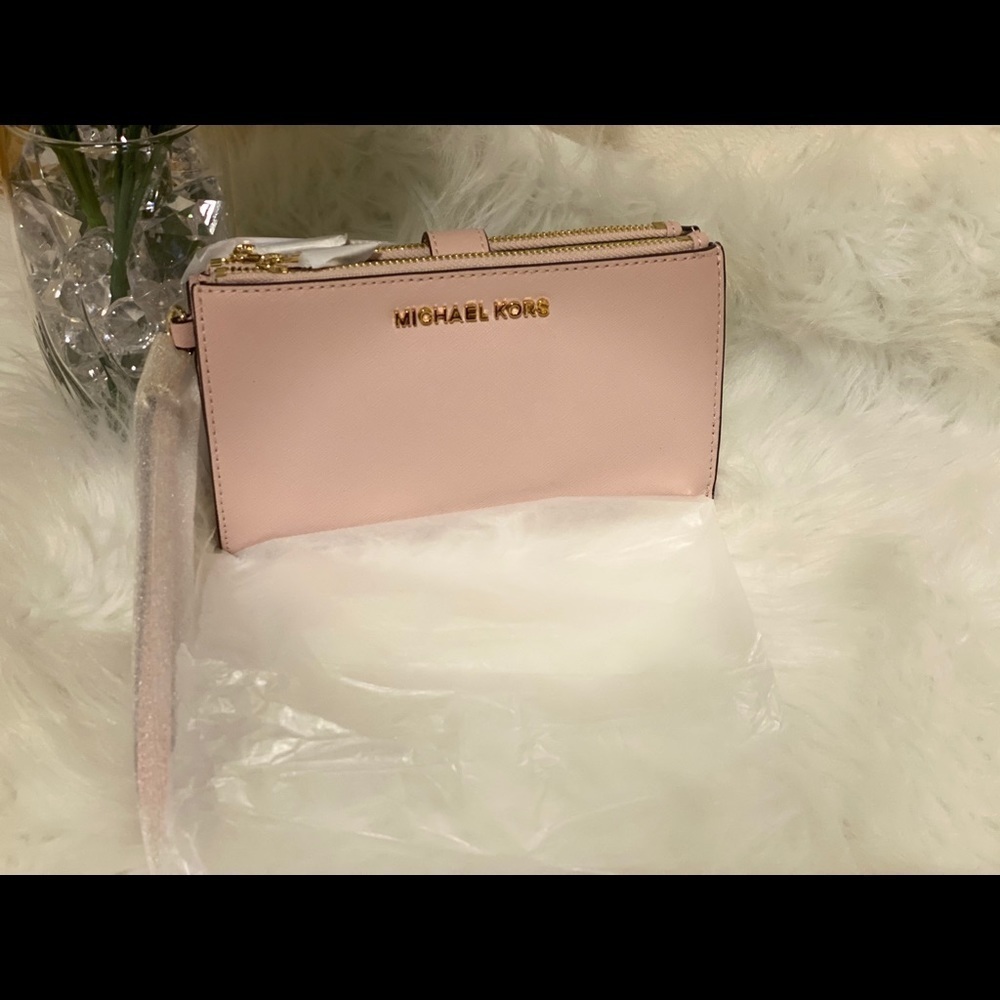 Michael Kors LG Double Zip Wristlet Leather NWT - Picture 6 of 16